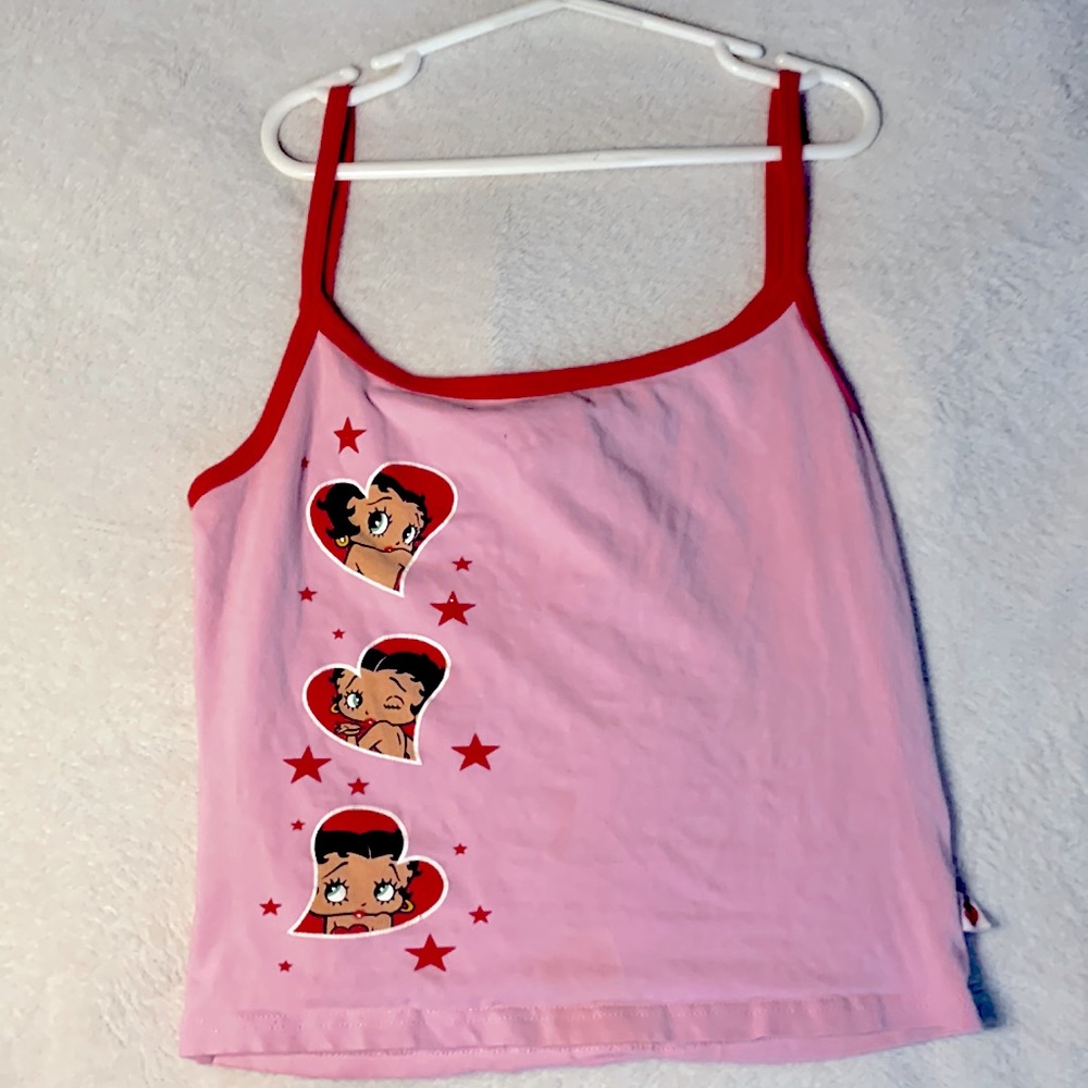Pink Betty Boop tank top  good condition , thin and soft
